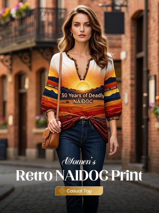 Retro Australian NAIDOC Week Art Print Casual Top