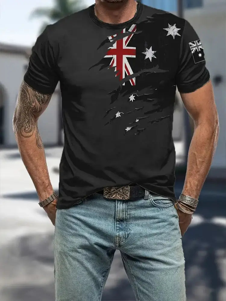 Men’s Australia Patriotic Printed T-shirt