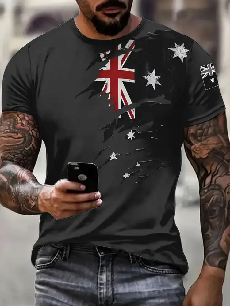 Men’s Australia Patriotic Printed T-shirt