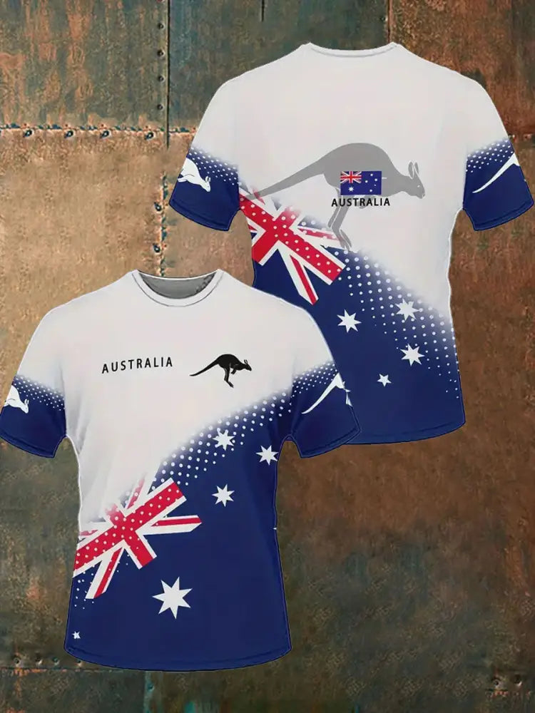 Men’s Australia Patriotic Printed T-shirt