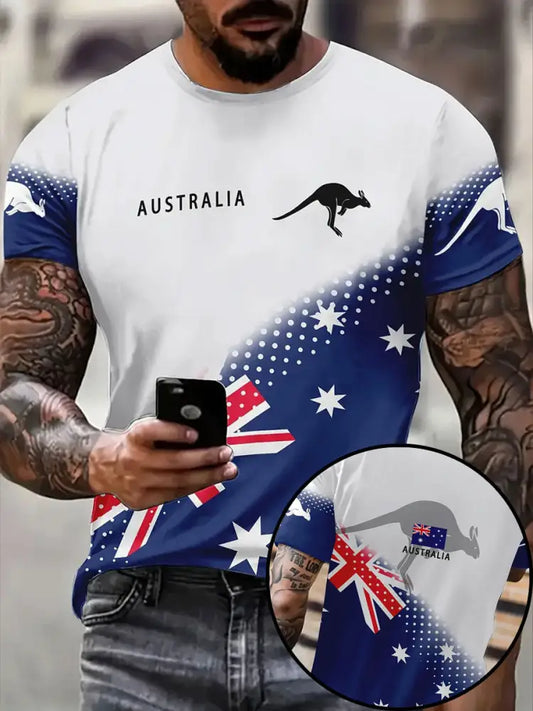 Men’s Australia Patriotic Printed T-shirt White / S