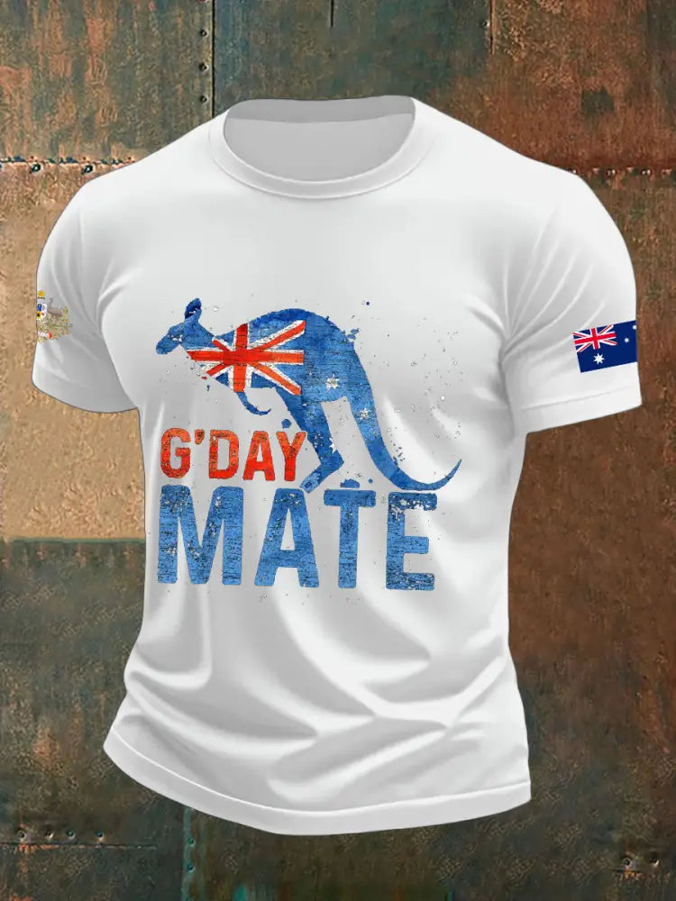 Men’s Australia Patriotic Printed T-shirt White / S