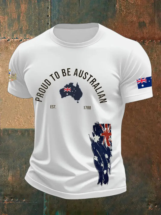 Men’s Australia Patriotic Printed T-shirt White / S