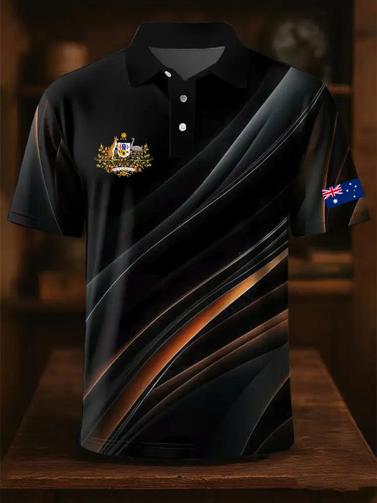 Men’s Australia Polo shirt Black / S