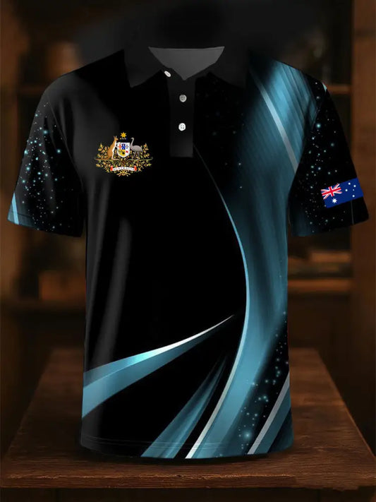 Men’s Australia Polo shirt Black / S