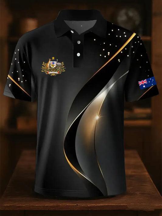 Men’s Australia Polo shirt Black / S