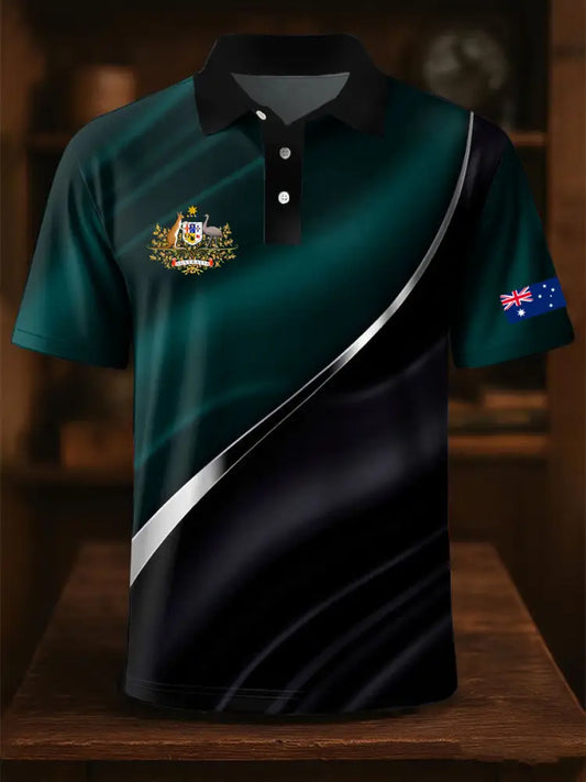 Men’s Australia Polo shirt Black / S