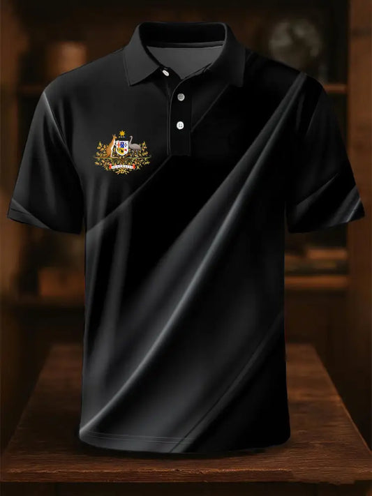Men’s Australia Printed Casual Tops Black / S