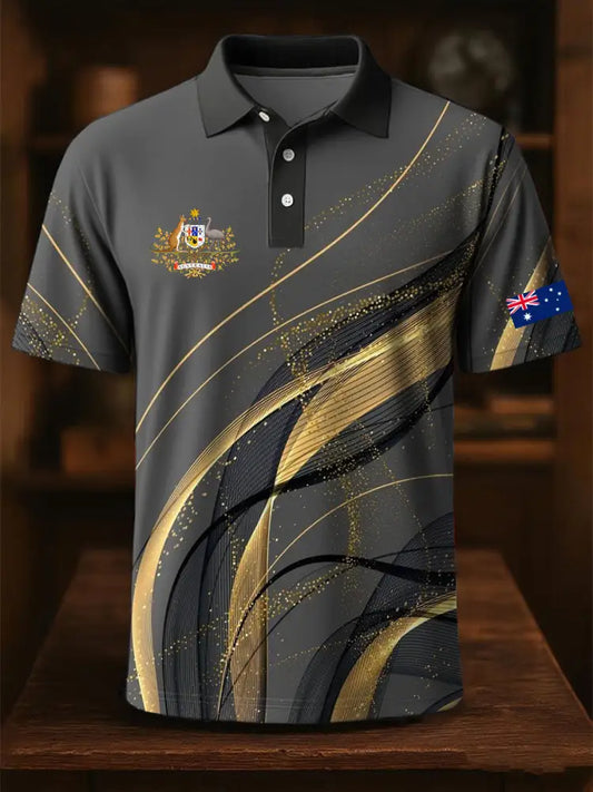 Men’s Australia Short Sleeve Printed Shirt As picture / S