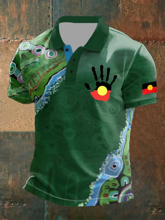 Men’s Australian Aboriginal tops Green / S