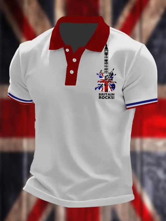 Men’s Britain Rocks Short Sleeve Shirt White / S