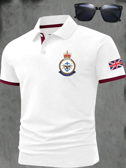 Men’s BRITISH ARMED FORCES Print Casual Short Sleeve Top White / S
