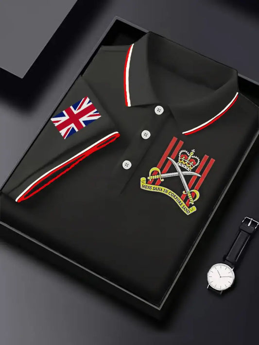 Men’s Business Style Badge Top Black / S