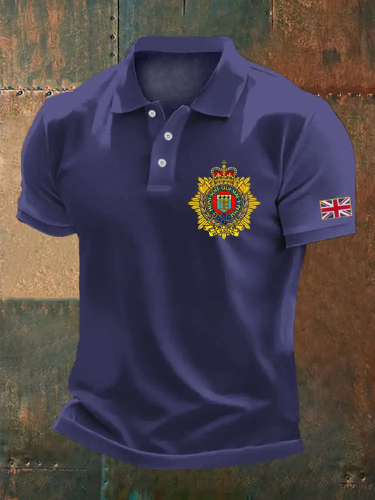 Men’s Business Style Badge Top Dark Blue / S