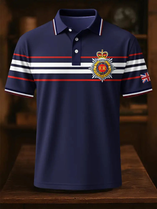 Men’s Business Style Badge Top Dark Blue / S