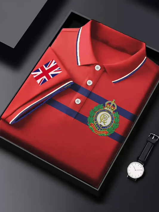 Men’s Business Style Badge Top Red / S