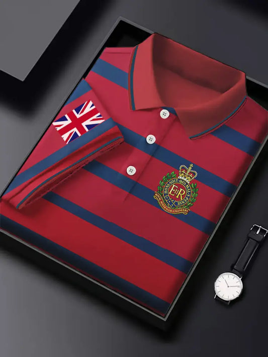Men’s Business Style Badge Top Red / S