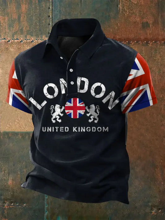 Men’s London united kingdom polo shirt Black / S