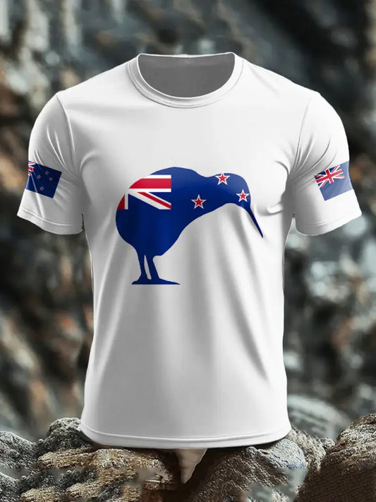 Men’s New Zealand Flag Pride Printed T-shirt White / S