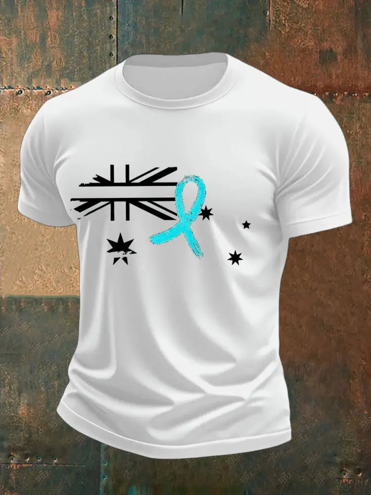 Men’s PTSD Awareness Veteran Printed T-shirt White / S