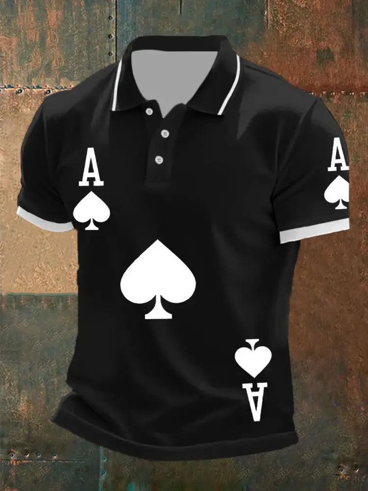 Men’s Texas Hold’em Ace of Spades tops Black / S