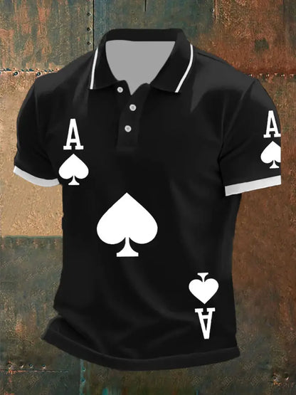 Men’s Texas Hold’em Ace of Spades tops Black / S