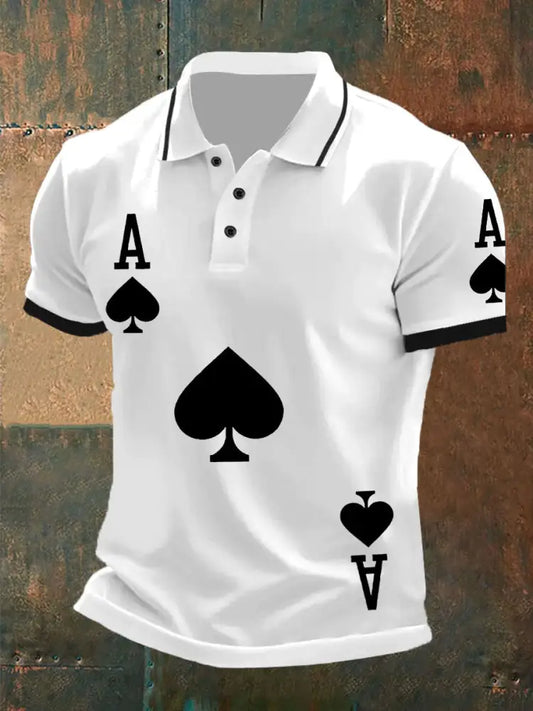 Men’s Texas Hold’em Ace of Spades tops White / S