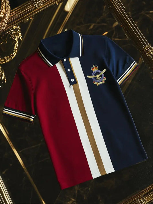 Men’s Vintage Australia Flag Crown Emblem Printed Casual Cotton Short Sleeve Polo Shirt As picture / S