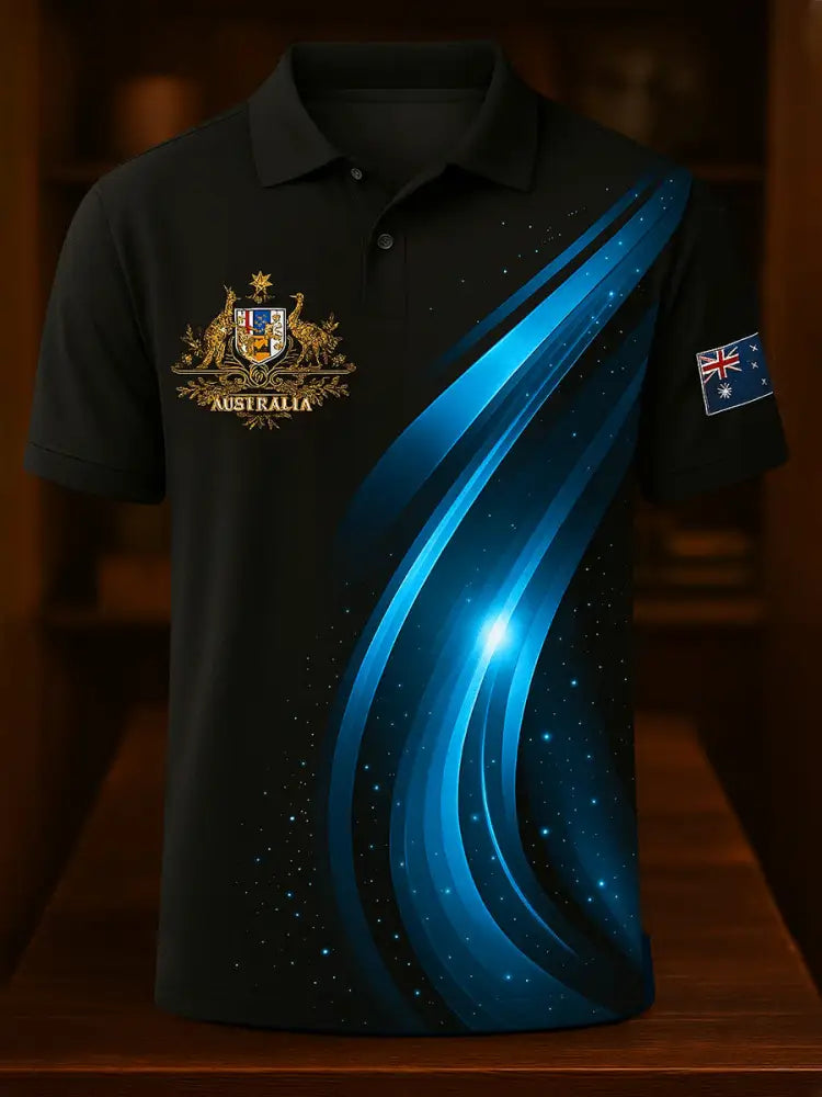 Men’s Vintage Australian Holiday Smart Casual Polo Shirt A / S