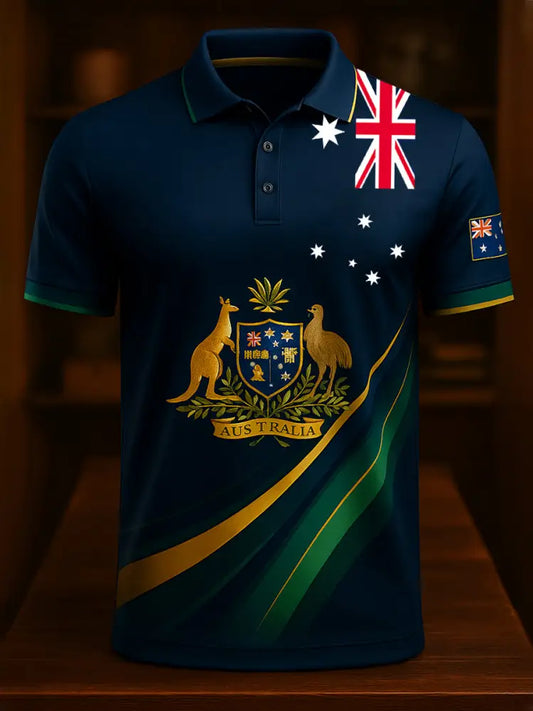 Men’s Vintage Australian Holiday Smart Casual Polo Shirt A / S