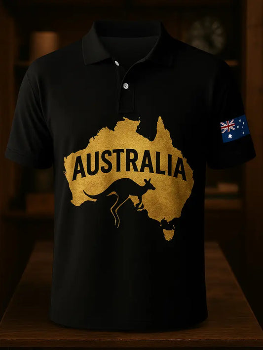 Men’s Vintage Australian Holiday Smart Casual Polo Shirt A / S
