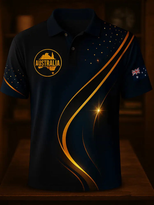 Men’s Vintage Australian Holiday Smart Casual Polo Shirt A / S
