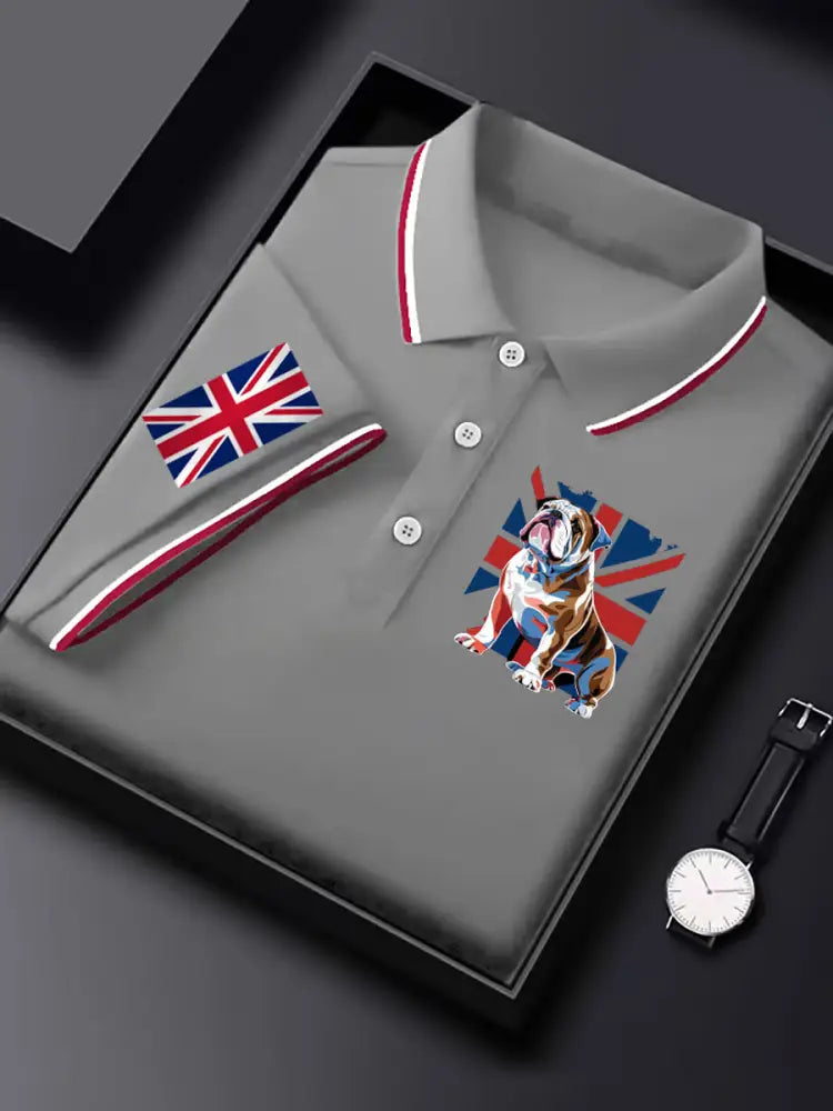 Men’s Vintage British Bulldog Casual Shirt Gray / S