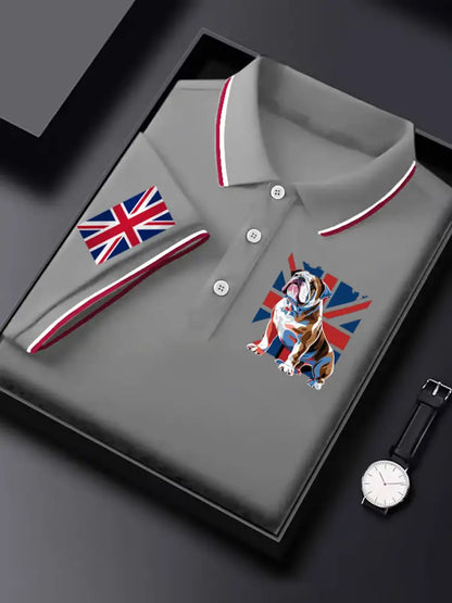 Men’s Vintage British Bulldog Casual Shirt Gray / S
