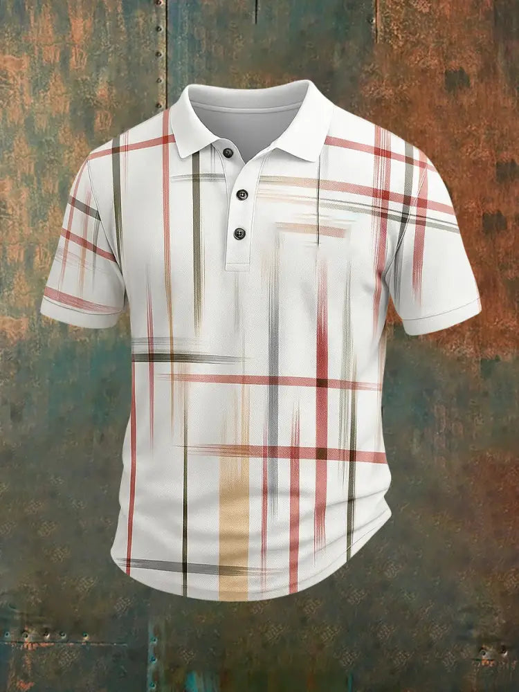 Men’s Vintage Holiday Business Casual Polo Shirt A / S