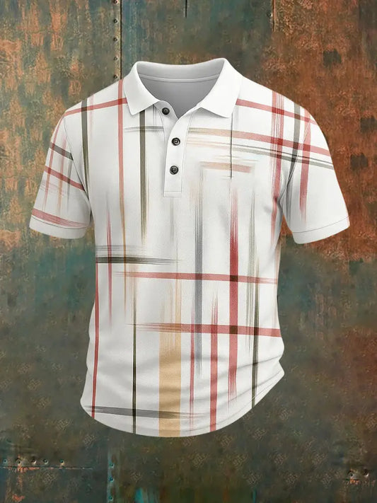 Men’s Vintage Holiday Business Casual Polo Shirt A / S