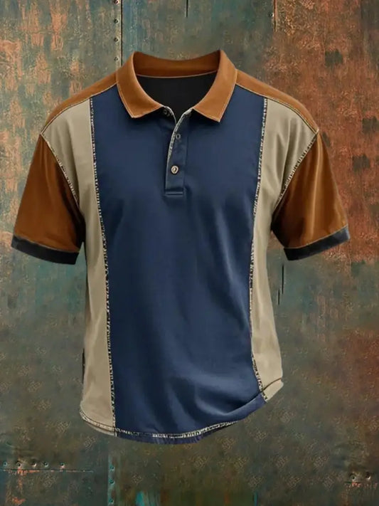 Men’s Vintage Holiday Business Casual Polo Shirt A / S