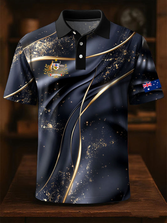 Men's  Australia Short Sleeve Printed Shirt