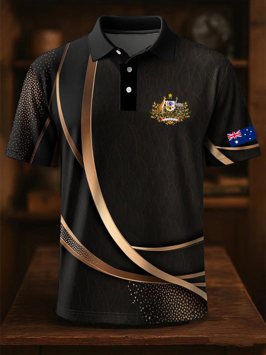 Men's  Australia Short Sleeve Printed Shirt