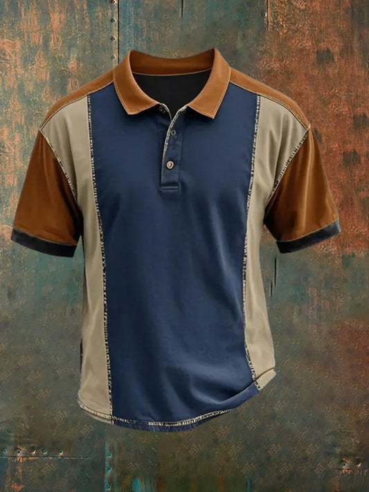 Men's Vintage Holiday Business Casual Polo Shirt