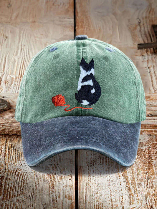 Black and white cat neutral hats