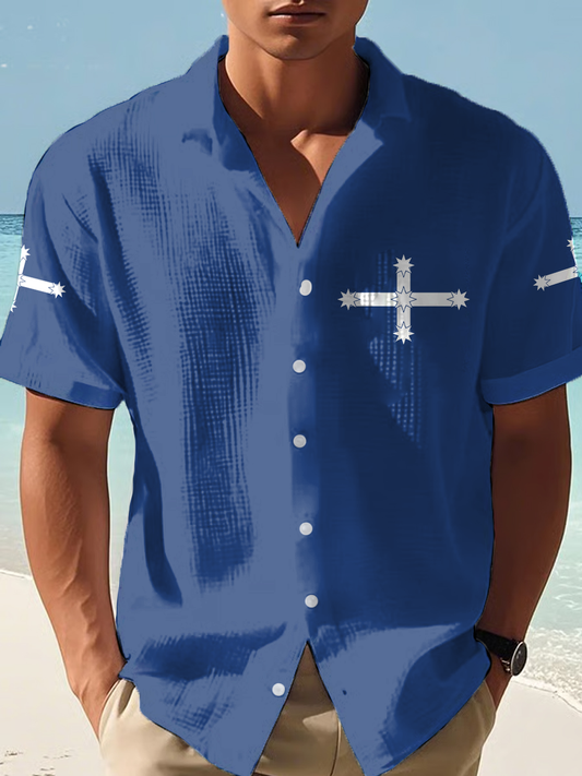 Men's AU Eukera Flag Printed Shirt