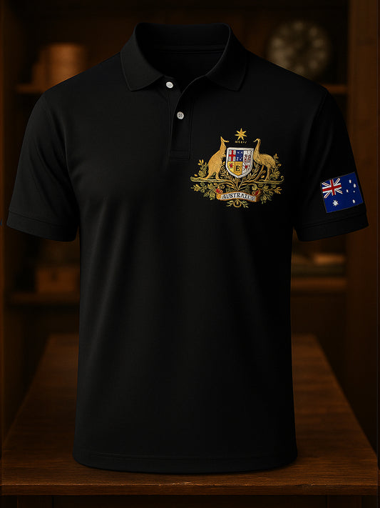 Men's Vintage Australian Holiday Smart Casual Polo Shirt