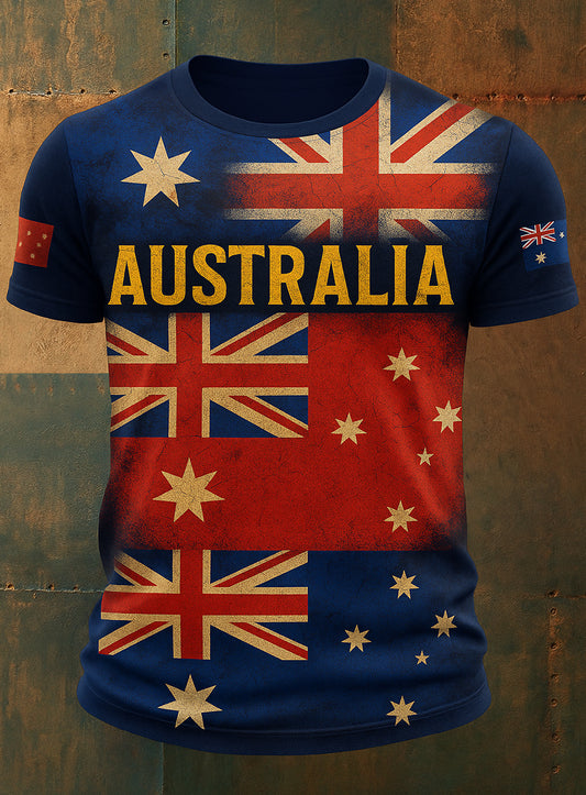 Men's Vintage Australian Casual T-Shirt