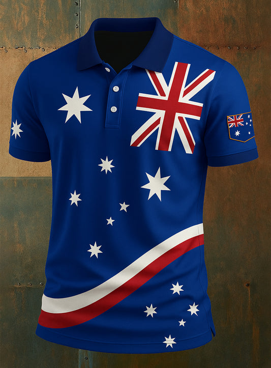 Men's Vintage Australian Casual Polo Shirt