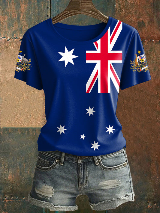 Women's Australia Fiag Printed short-sleeved T-shirt