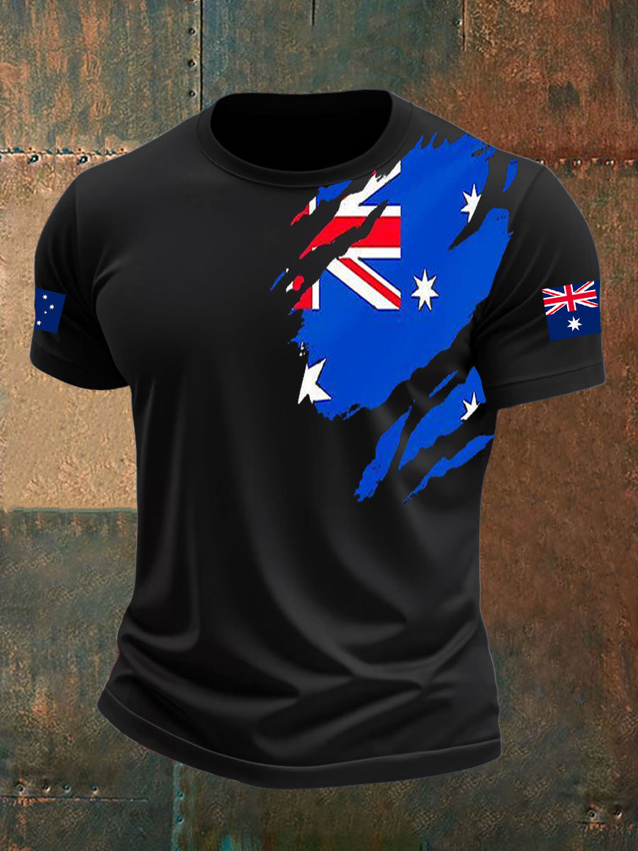 Men's Australia Flag Print short sleeves t-shirt