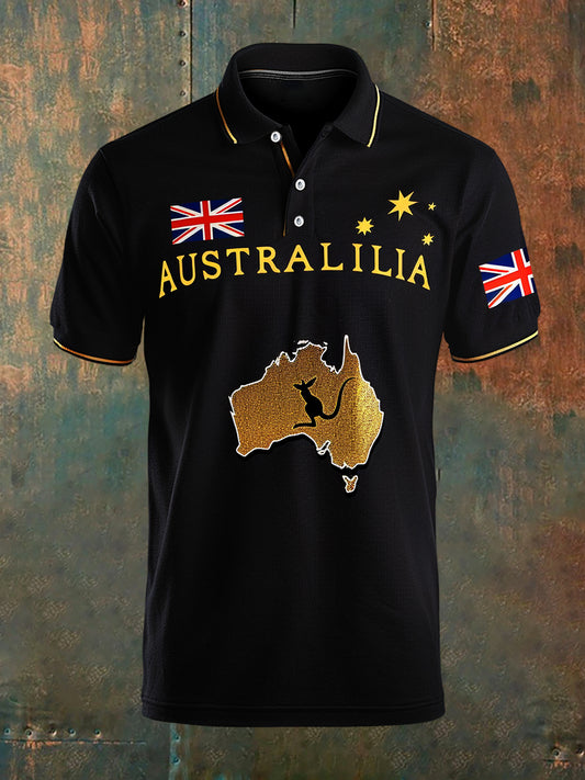 Men's Vintage Australian Casual Polo Shirt