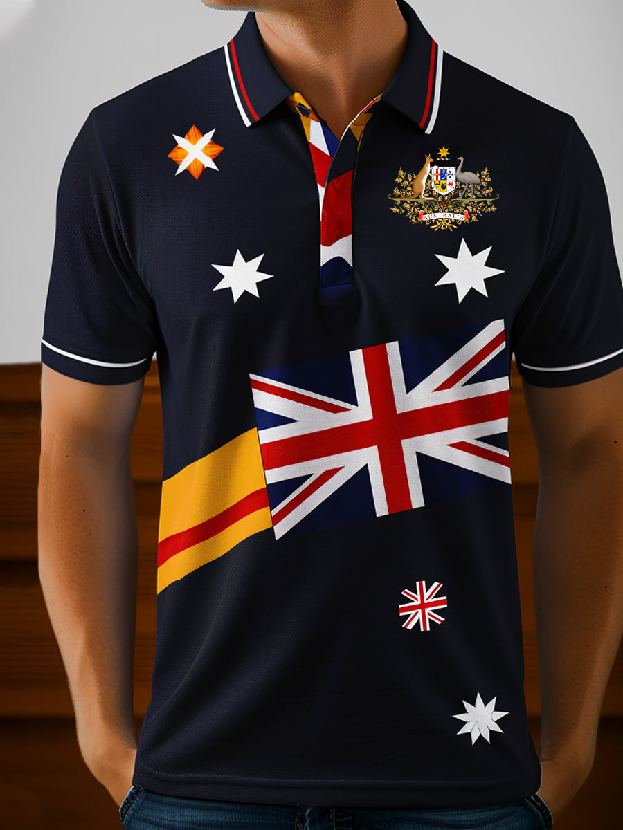 Men's Vintage Australian Casual Polo Shirt