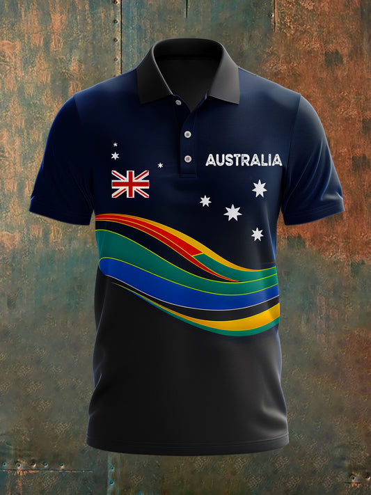 Men's Vintage Australian Casual Polo Shirt